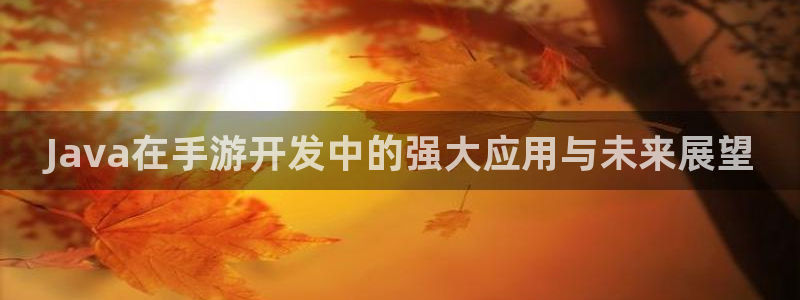 V8娱乐平台：Java在手游开发中的强大应用与未来展望