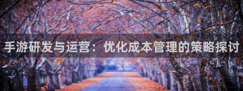 V8娱乐注册：手游研发与运营：优化成本管理的策略探讨