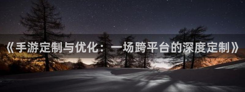 V8娱乐官网：《手游定制与优化：一场跨平台的深度定制》
