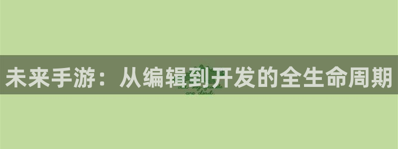 V8娱乐官网：未来手游：从编辑到开发的全生命周期